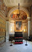 L’Achilleion, le palais de Sissi à Corfou. La chapelle catholique de Sissi. Cliquer pour agrandir l'image.