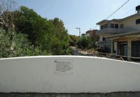 La ville de Gazi en Crète. Pont sur la rivière de Fodélé. Cliquer pour agrandir l'image.