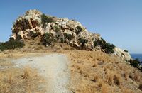 La ville de Gazi en Crète. Rempart sud de la forteresse de Paliokastro. Cliquer pour agrandir l'image.