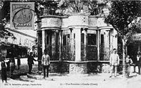 L'est de la ville d’Héraklion en Crète. La fontaine de Morosini au début du 20e siècle. Cliquer pour agrandir l'image.