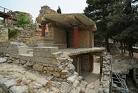 Le palais de Cnossos à Héraklion en Crète. La maison du sud. Cliquer pour agrandir l'image.