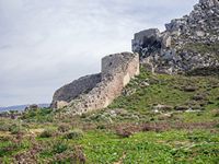 La ville d’Héraklion en Crète. Les ruines du château de Téménos à Profitis Ilias (auteur C. Messier). Cliquer pour agrandir l'image.