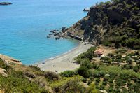 La côte sud de la commune d’Iérapétra en Crète. La plage d'Agia Fotia (auteur Vadim Indeikin). Cliquer pour agrandir l'image.