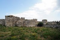 O castelo Neratzia de Kos - as torres de defesa da porta interna. Clicar para ampliar a imagem.