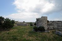 Le château Neratzia de Kos. La tour nord-ouest de l'enceinte intérieure. Cliquer pour agrandir l'image.