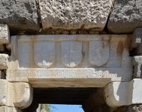 Neratzia Kos Castle - Lintel Gate Carmadino. Click to enlarge the image in Flickr (new tab).