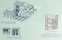 La ciudad grecorromana de Kos - Reconstitución de una vivienda de la ciudad antigua de Kos. Haga clic para ampliar la imagen.