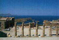 The acropolis of Lindos in Rhodes. Click to enlarge the image.