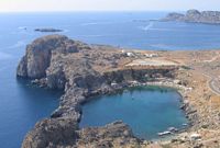 Gulf seen from the acropolis of Lindos in Rhodes. Click to enlarge the image.