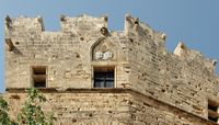 Wälle der Festung von Lindos in Rhodos. Klicken, um das Bild zu vergrößern.