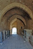 Châtelet d'entrée de la forteresse de Lindos à Rhodes. Cliquer pour agrandir l'image.
