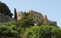 Walls of Lindos in Rhodes. Click to enlarge the image.