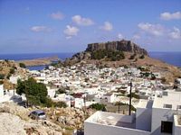 The city of Lindos in Rhodes. Click to enlarge the image.