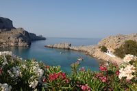 St. Paul's Bay near Lindos in Rhodes. Click to enlarge the image.