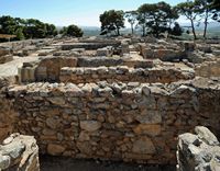 Le palais de Phaistos en Crète. L'aile nord du palais. Cliquer pour agrandir l'image.