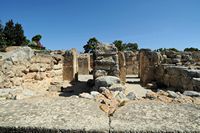 Le palais de Phaistos en Crète. Les magasins de l'aile ouest. Cliquer pour agrandir l'image.