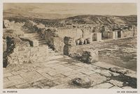 Le palais de Phaistos en Crète. L'escalier intérieur (auteur Frédéric Boissonnas, 1919). Cliquer pour agrandir l'image.