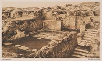 Le palais de Phaistos en Crète. Le mégaron de la Reine (auteur Frédéric Boissonnas, 1919). Cliquer pour agrandir l'image.