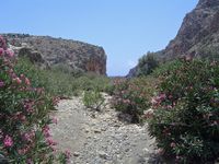 La ville de Mirès en Crète. Les gorges d'Agiofarango (auteur Pascal Mullon). Cliquer pour agrandir l'image.