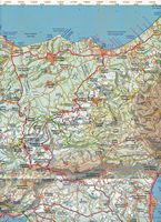 La ville de Nymfes sur l’île de Corfou. Carte topographique de la région de Nymfès. Cliquer pour agrandir l'image.