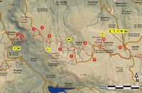 Le canton de Réthymnon en Crète. Carte du sentier européen E4 - Section 45 de Prasies à Arkadi. Cliquer pour agrandir l'image.