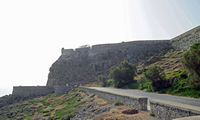 La forteresse de Réthymnon en Crète. Le saillant Sainte-Justine avec une échauguette. Cliquer pour agrandir l'image.