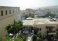 La forteresse de Réthymnon en Crète. La barbacane pentagonale vue depuis le bastion Saint-Paul. Cliquer pour agrandir l'image.