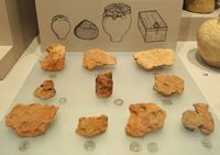 Le musée archéologique de Réthymnon en Crète. Sceaux d'argile de Monastiraki. Cliquer pour agrandir l'image.