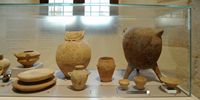 Le musée archéologique de Réthymnon en Crète. Céramiques proto-palatiales d'Apodoulou. Cliquer pour agrandir l'image.