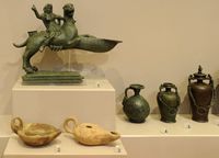 Le musée archéologique de Réthymnon en Crète. Bronzes d'époque romaine. Cliquer pour agrandir l'image.