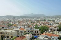 La vieille ville de Réthymnon en Crète. La vieille ville vue depuis la forteresse. Cliquer pour agrandir l'image.