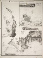 La vieille ville de Réthymnon en Crète. Carte bathygraphique du port de Réthymnon (auteur Amirauté britannique, 1850). Cliquer pour agrandir l'image.