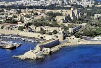 The fortifications of Rhodes from the sky. Click to enlarge the image.