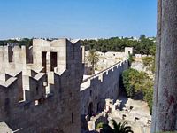 Ramparts of the fortifications of Rhodes. Click to enlarge the image.
