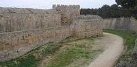 Tour d'Espagne des fortifications de Rhodes. Cliquer pour agrandir l'image.