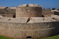Bastion del Carretto van de vestingwerken van Rhodos. Klikken om het beeld te vergroten.