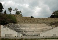 Antiek theater van Rhodos. Klikken om het beeld te vergroten.
