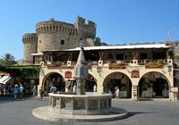 The medieval town of Rhodes - Rhodes Place Hippocrates. Click to enlarge the image.