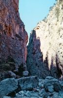Les gorges de Samaria en Crète. Les gorges. Cliquer pour agrandir l'image.