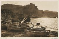 La ville de Sfakia en Crète. Le port et le château de Sphakia en 1919 (auteur Frédéric Boissonnas). Cliquer pour agrandir l'image.