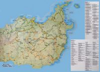 La ville de Sitia en Crète. Carte touristique de la commune. Cliquer pour agrandir l'image.