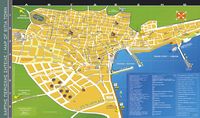 La ville de Sitia en Crète. Plan de la ville. Cliquer pour agrandir l'image.
