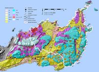 La ville de Sitia en Crète. Carte géologique de la commune (auteur Geopark). Cliquer pour agrandir l'image.