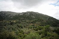 La ville de Spili en Crète. Vers le plateau de Gious Kampos. Cliquer pour agrandir l'image.