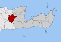 Le plateau du Lassithi en Crète. Situation du canton du plateau du Lassithi (auteur Pitichinaccio). Cliquer pour agrandir l'image.