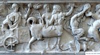 La ville de Viannos en Crète. Le sarcophage romain d'Arvi (auteur Ethan Doyle White). Cliquer pour agrandir l'image.