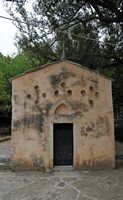 La ville de Vryssès en Crète. L'église de la Dormition de la Vierge à Alikampos. Cliquer pour agrandir l'image.