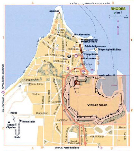 Ville Rhodes   Ville Antique 001 (carte) 
