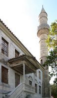 A cidade de Kos, ilha de Kos - a cidade otomana - a mesquita Pacha Gâzi Hassan à Kos (autor Marcel Louwes). Clicar para ampliar a imagem em Flickr (novo guia).