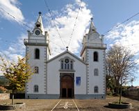 Le village de Prazeres à Madère. Église. Cliquer pour agrandir l'image.